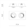 Lampa sufitowa Caro AZ5426 okrągła podwójna miedziana