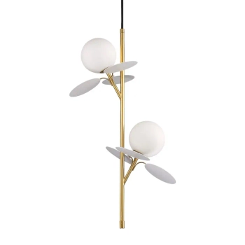 Lampa wisząca kule CHIC biała złota ST-DL-2969P2 2xG9 10W