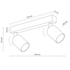 Podwójna lampa nasufitowa Top 5967 z regulacją tubki złota czarna