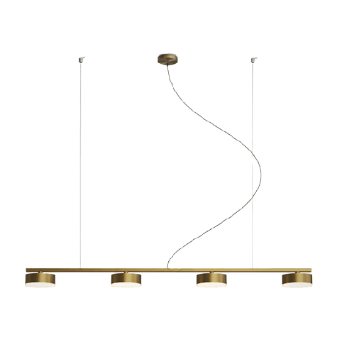 Wisząca lampa nowoczesna CGSPOT4H LED dyski mosiądz