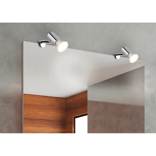 Regulowany kinkiet ścienny LORENZO 283500106 IP44 srebrny