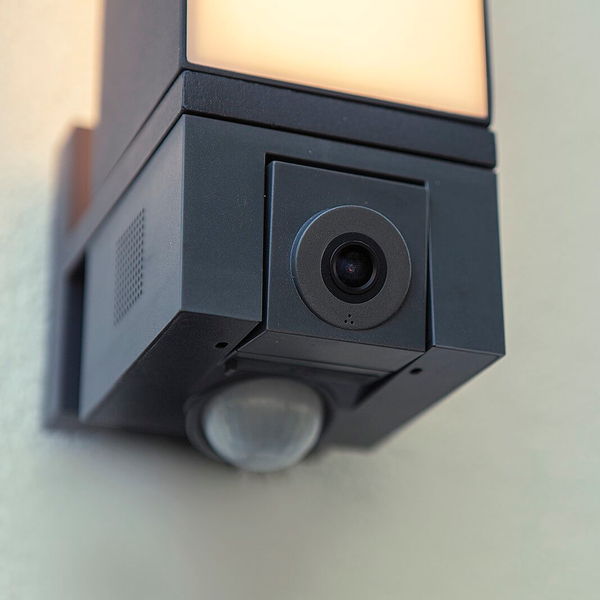 Lampa elewacyjna z kamerą Cuba 5193812118 LED 17,3W 2700-6500K IP44 szara