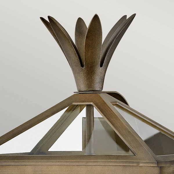 Zewnętrzny kinkiet ścienny Palma HK-PALMA-M-BU IP44 latarnia brązowa