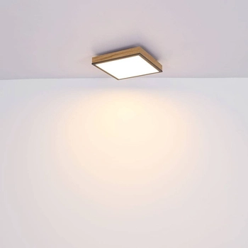 Skandynawska LAMPA sufitowa DORO 416080WD3 Globo ekologiczny plafon LED 36W 3000K do gabinetu drewno
