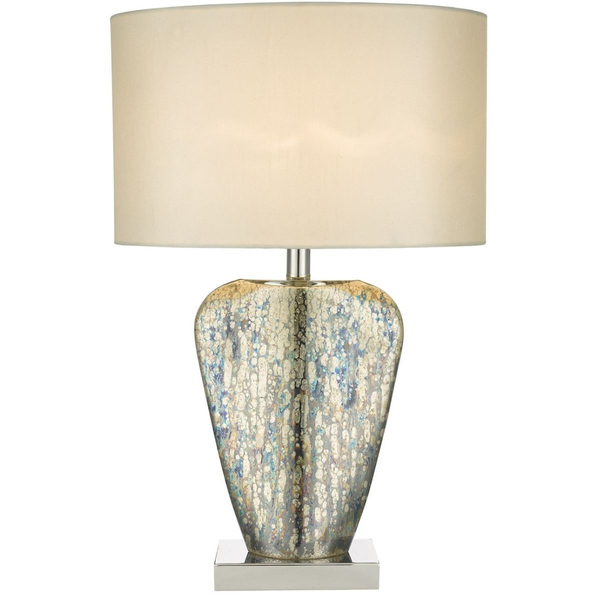 Stołowa lampa Syracuse SYR4235 Dar Lighting abażur szkło rtęciowe chrom