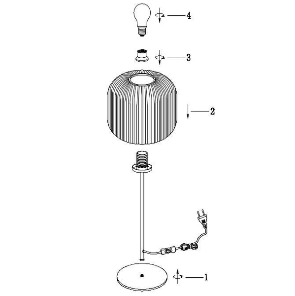Stojąca LAMPA stołowa SOBER 107819 Markslojd plisowana LAMPKA biurkowa szklana mosiądz biała