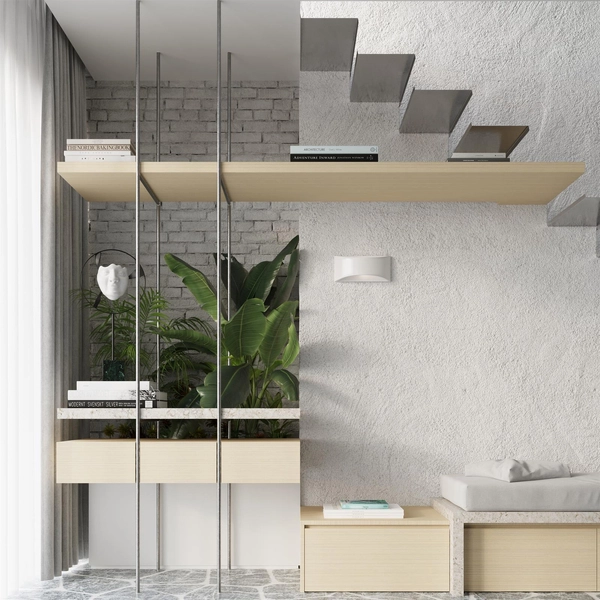 Biała lampa ścienna SL.1048 nowoczesny kinkiet do przedpokoju