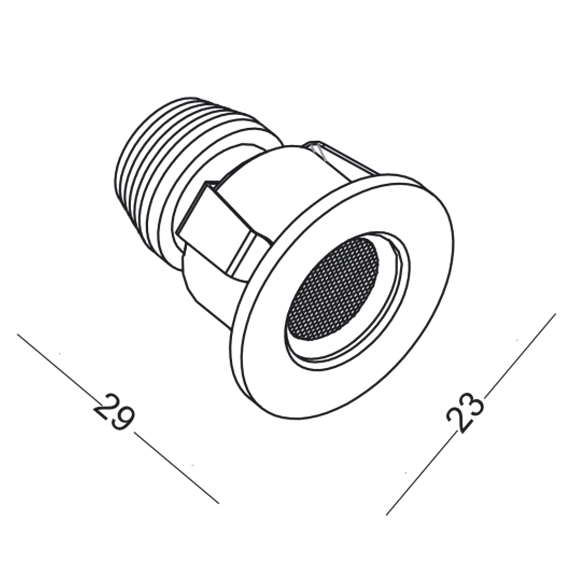 Oczko okrągłe sufitowe POINT 2880A1201 LED 1W 4000K srebrny