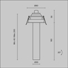Wpustowa lampa sufitowa Focus C140RS-L200-7W3K-BBS LED 7W 3000K mosiądz
