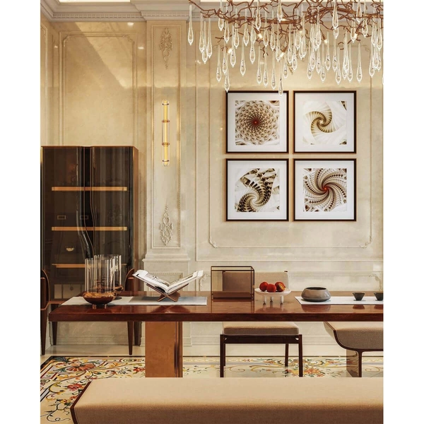 Podłużny kinkiet ścienny Filo ABIGALI-FILO sopel LED 20W 3200K biały złoty