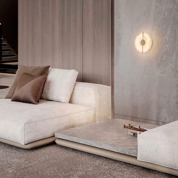 Lampa ścienna okrągła MAIRANA LE44619 LED 12W 3000K moneta złota biała