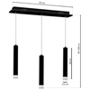 Listwa LAMPA wisząca CARBON ML183 Milagro metalowa OPRAWA zwis LED 15W 4000K sufitowa tuby czarne