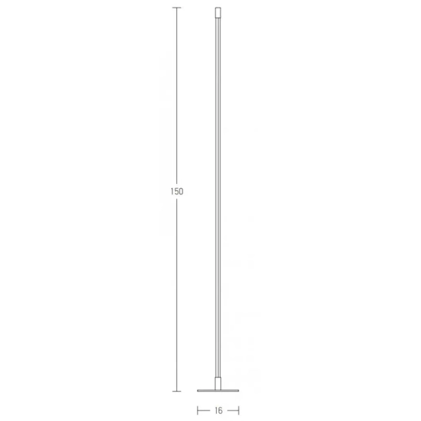 Długa lampa podłogowa 20123 LED 20W 3000K liniowa podłużna czarny