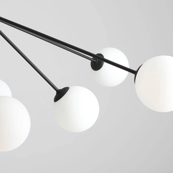 Pokojowy żyrandol 10-punktowy Holm 1082M1 Aldex pająk balls czarny biały