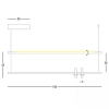 Liniowa lampa wisząca 23251 LED 14W+20W 3000K listwa czarna