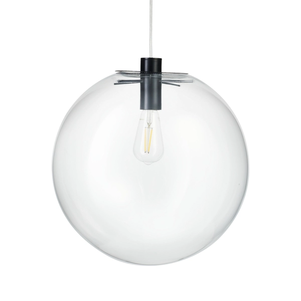 Okrągła lampa wisząca Tonda ST-8722P-XL black Step kula przezroczysta