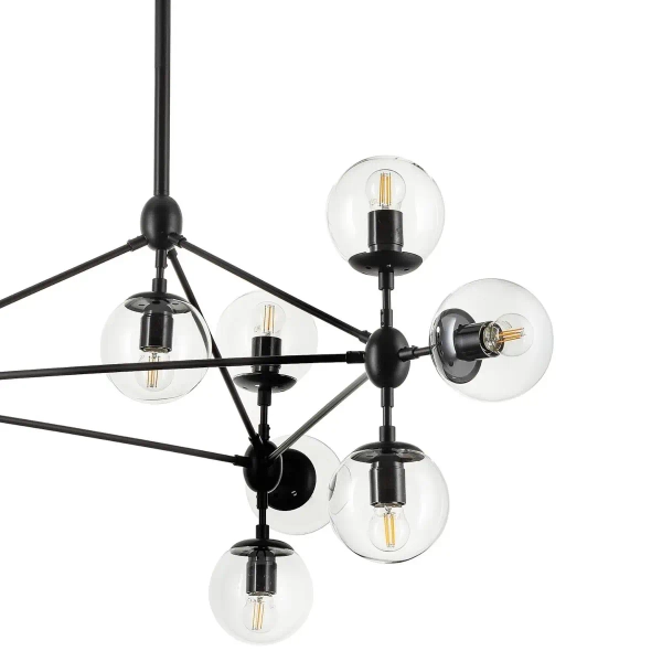 Loftowa lampa wisząca Astrifero ST-9047-10 amber Step molekuły czarna