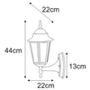 Elewacyjna LAMPA ścienna Lozana K-5006A up Kaja klasyczna OPRAWA metalowa KINKIET zewnętrzny outdoor IP44 czarny