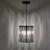 Wisząca lampa do przedpokoju Kiran KIR0122 kryształowa czarny