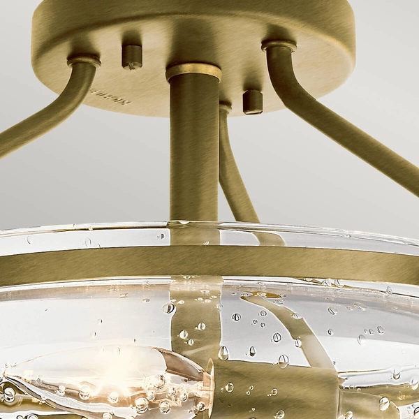 Lampa sufitowa półplafon Belle QN-BELLE-SF-BNB Quintiesse szklany mosiądz