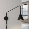 Lampa ścienna na wysięgniku NOX SL.1697 z wtyczką regulowana czarna