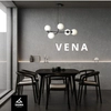 Designerka lampa podwieszana VENA 33667 Sigma szklane białe kule czarna