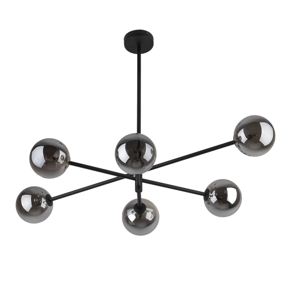 Przydymiona lampa sufitowa Sarius 6236 TK Lighting grafitowa czarna
