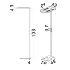 Podłogowa lampa dotykowa CENZIRA LE45413 LED 77W 4000K na biurko biała