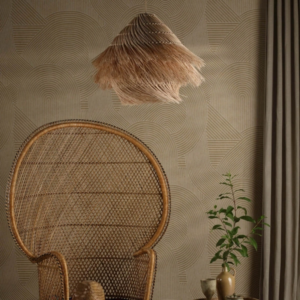 Drewniana lampa wisząca boho Preveli PRE0129 rattan drewniany