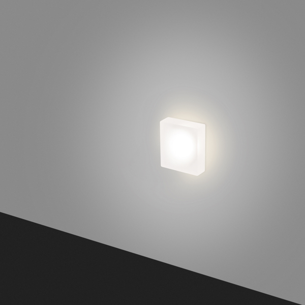 Wpustowa lampa schodowa Lesel 008 L 100801309 Elkim LED 1W 6000K square IP44 biała