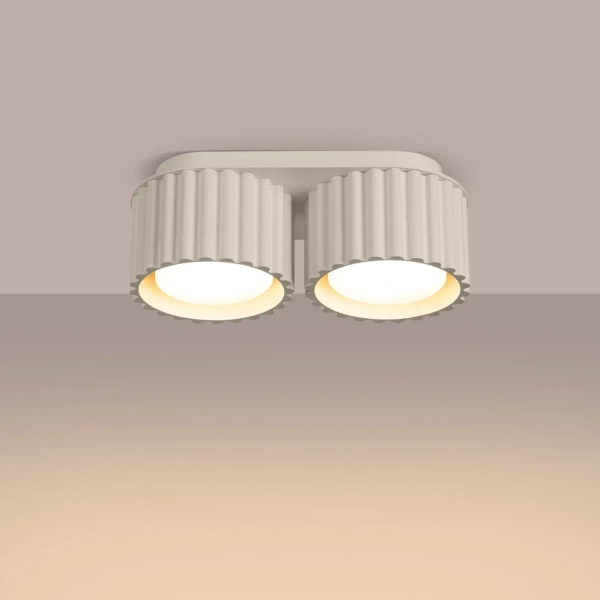 Podwójna lampa sufitowa AURA SL.1793 tubki do jadalni beżowe
