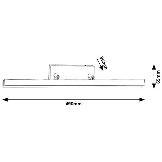 Kinkiet LAMPA ścienna ANDREW 5782 Rabalux metalowa OPRAWA regulowana LED 12W 3000K łazienkowa listwa IP44 biała matowa