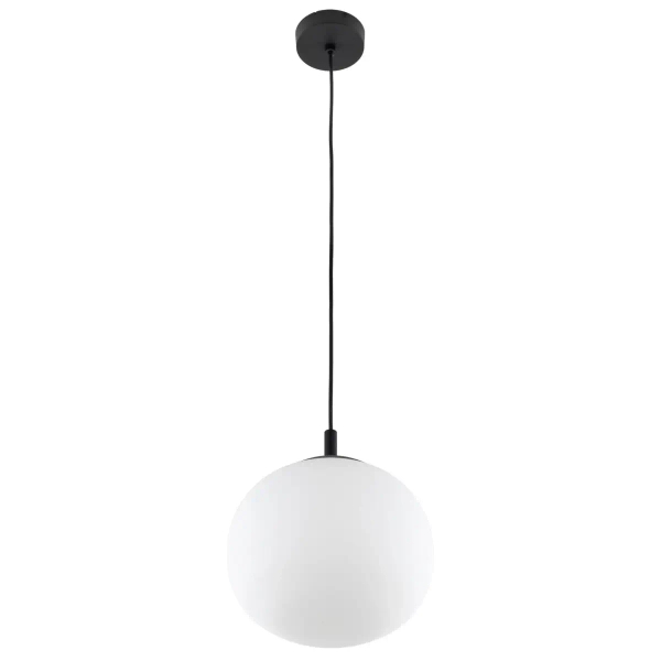 Sypialniana lampa wisząca VIBE 4759 szklana kula czarny biały