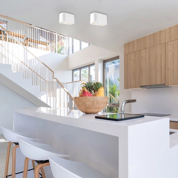 2-punktowa lampa sufitowa Kobald 2054 biały downlight ruchomy do biura