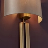 Ścienna lampa hampton L&-195452 Light& z abażurem ecru mosiądz OUTLET