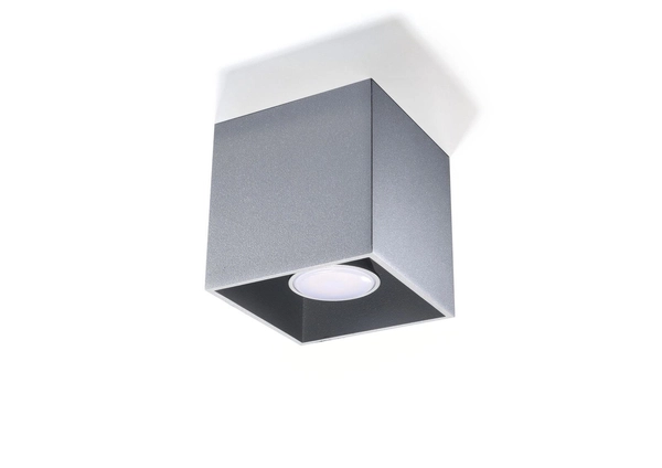 Downlight LAMPA sufitowa SL.0024 metalowa OPRAWA kostka cube szara