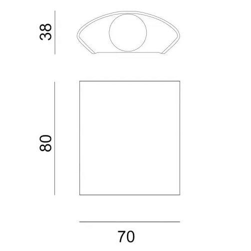 Kikiet ścienny do ogrodu Ortelo OWL-451-1-BL Italux LED 2W 3000K IP54 czarna