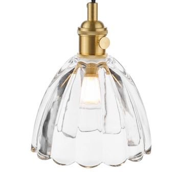 Jadalniana lampa wisząca Hadano HAD0140-11 mosiądz przezroczysty