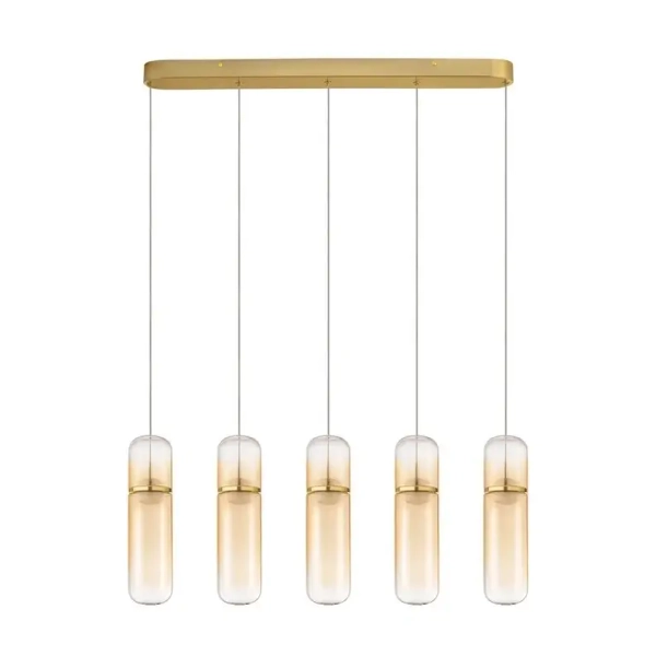Żyrandol z 4 cylindrami REBALVO LE45202 LED 35W 3000k złota