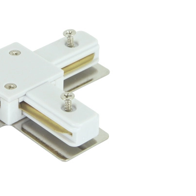 Krzyżowy łącznik Connector X 04034 metalowy do szynoprzewodu biały