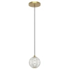 Kulista wisząca lampa Marni QN-MARNI-1P-NBR LED 5W 3000K mosiądz