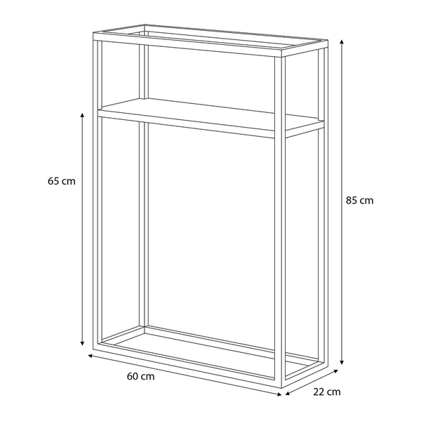 Loftowy kwietnik Kaja Home KS-05 KWIETNIK P Kaja podłużny metalowy czarny