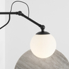 Czarna lampa ścienna Soho 1105C1_M Aldex regulowana kula szklana salonowa