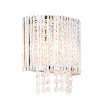 Szklany kinkiet ścienny Anabella W0207-01D-F4QL Italux kryształ przezroczysty srebrny