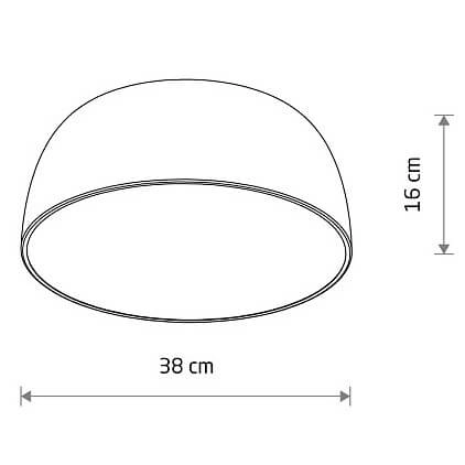 Okrągła lampa sufitowa Satellite 8012 Nowodvorski kopułowa czarna