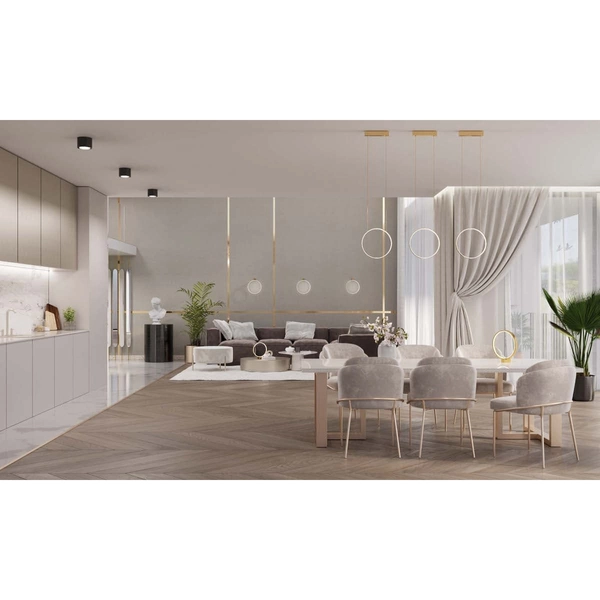 Loftowy kinkiet AGARO 4306 Shilo LED 9W 3000K nad stół ring czarny