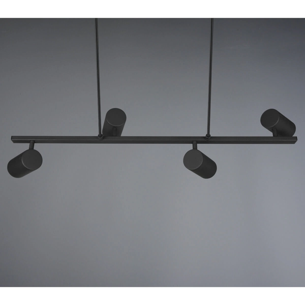 Wisząca lampa loftowa VANTOS DL432302400 Trio regulowana tubki czarny