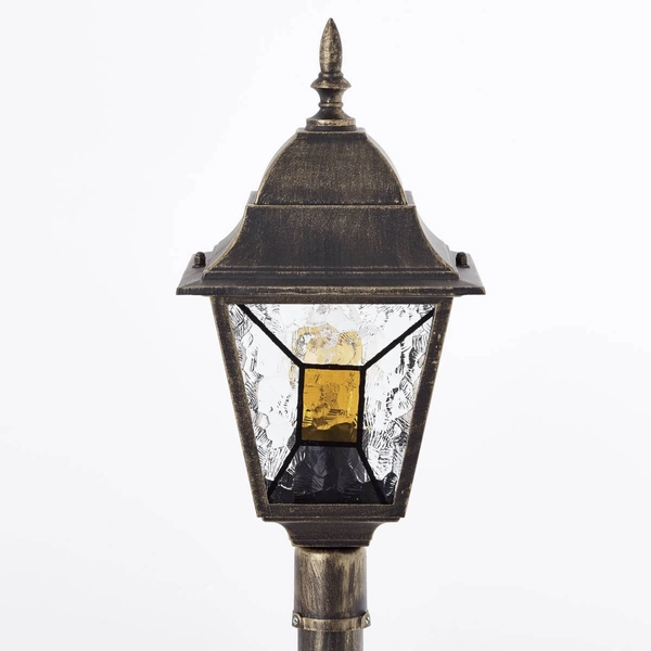Uliczna lampa latarnia Janel 90984A86 retro metalowa czarny złoty