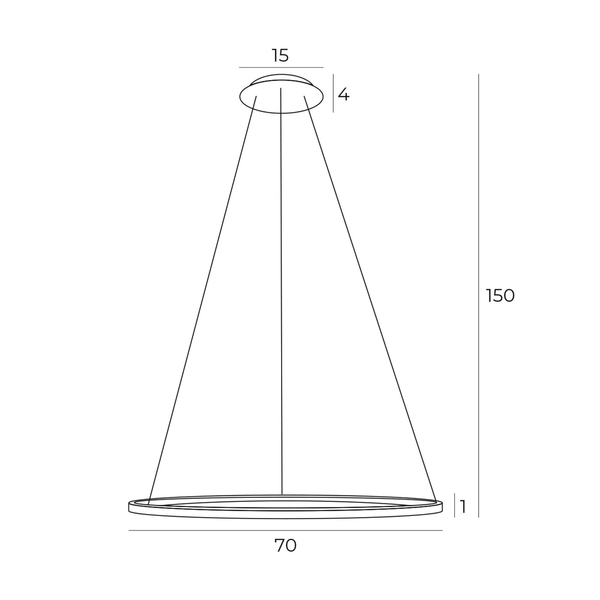 Wisząca lampa nowoczesna Queen ring do salonu LED 23W 3000K złoty