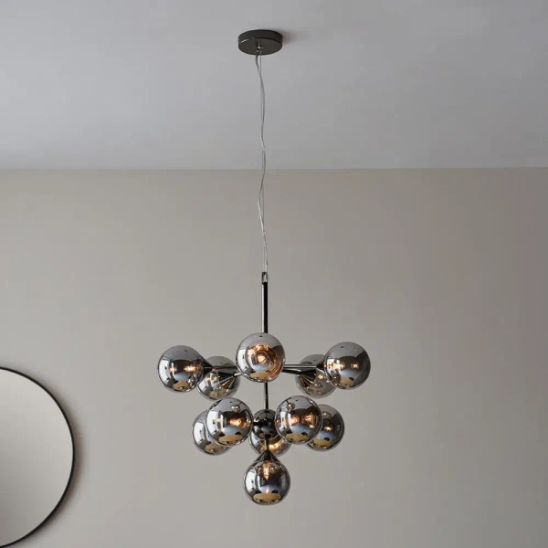 Molekułowa lampa wisząca Oscar 101148 balls czarny przydymiony